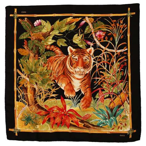 gucci silk scarf tiger|authentic gucci scarves.